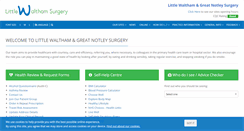 Desktop Screenshot of littlewalthamsurgery.co.uk